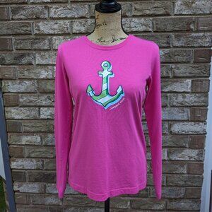 ⭐ Vineyard Vines long sleeve pink Anchor tee XS